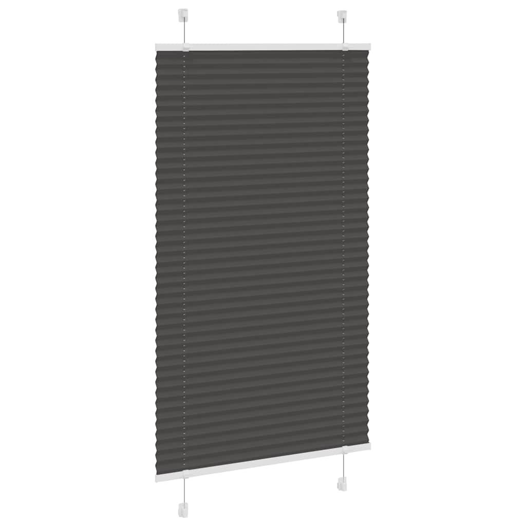 Thumbnail - vidaXL Plissee Schwarz 75x150 cm Stoffbreite 74,4 cm Polyester