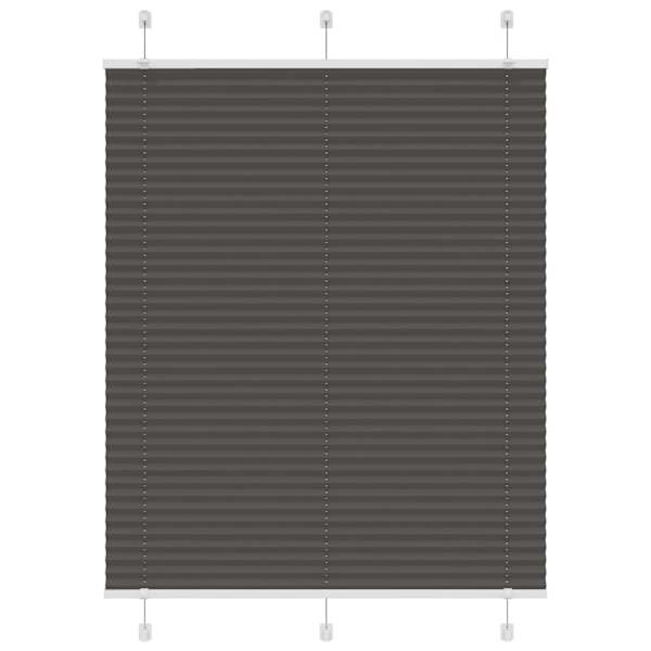 vidaXL plisseeritud ruloo must 110x150 cm kanga laius 109,4 cm