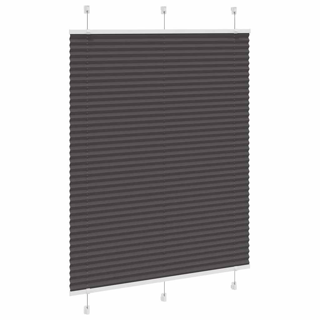 Thumbnail - vidaXL Plissee Schwarz 110x150 cm Stoffbreite 109,4 cm Polyester