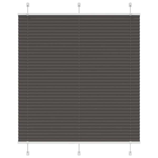 vidaXL plisseeritud ruloo must 115x150 cm kanga laius 114,4 cm