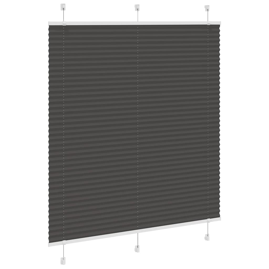 Thumbnail - vidaXL Plissee Schwarz 115x150 cm Stoffbreite 114,4 cm Polyester