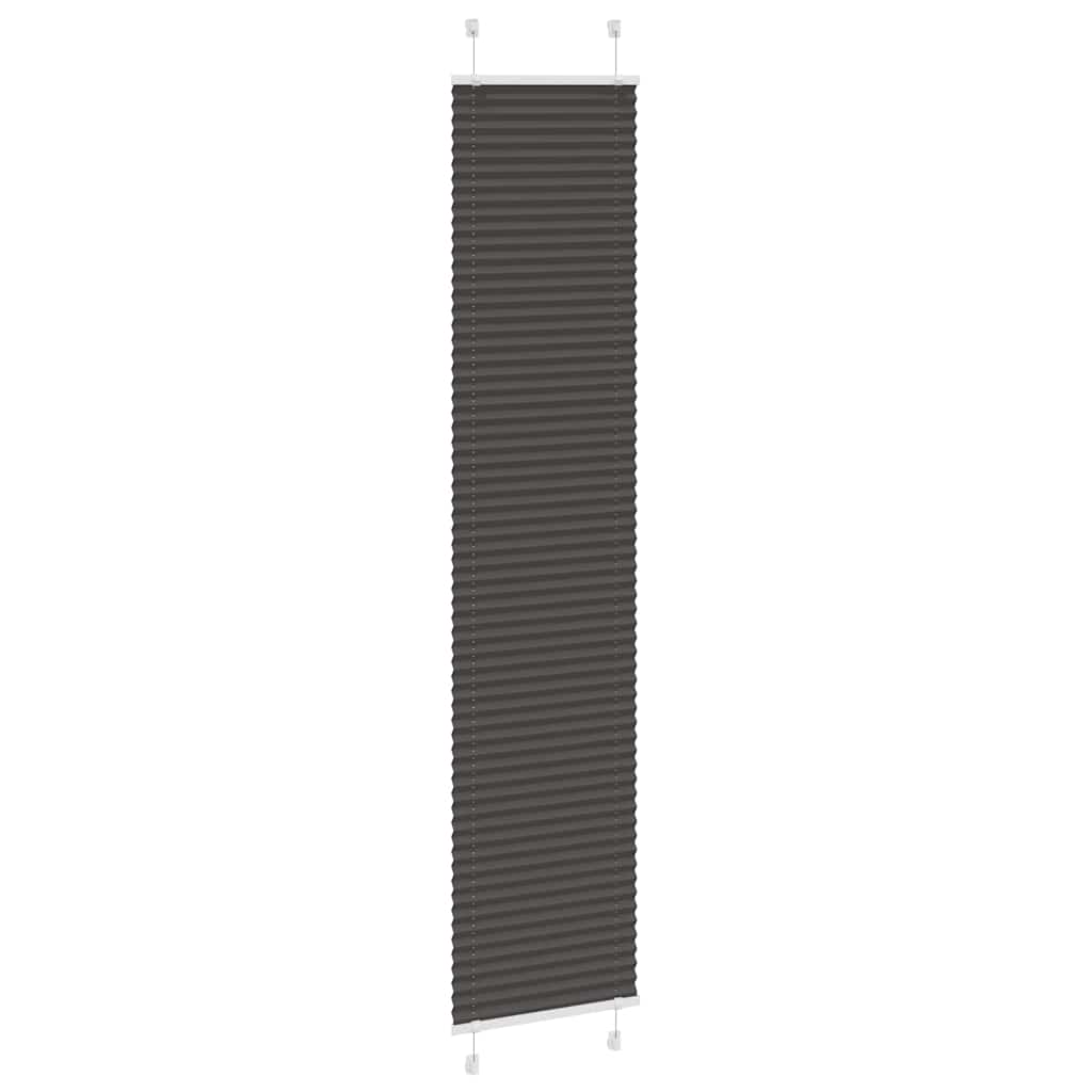 Thumbnail - vidaXL Plissee Schwarz 45x200 cm Stoffbreite 44,4 cm Polyester