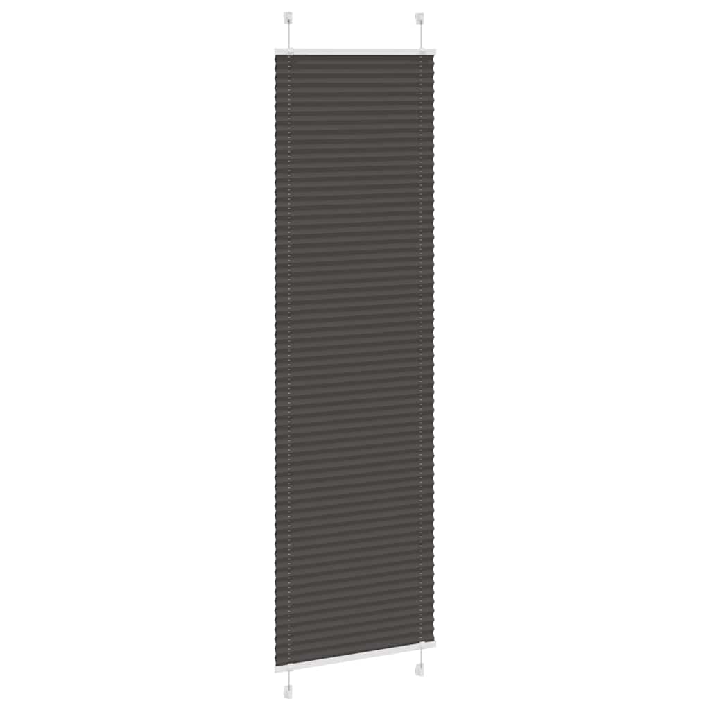 Thumbnail - vidaXL Plissee Schwarz 65x200 cm Stoffbreite 64,4 cm Polyester