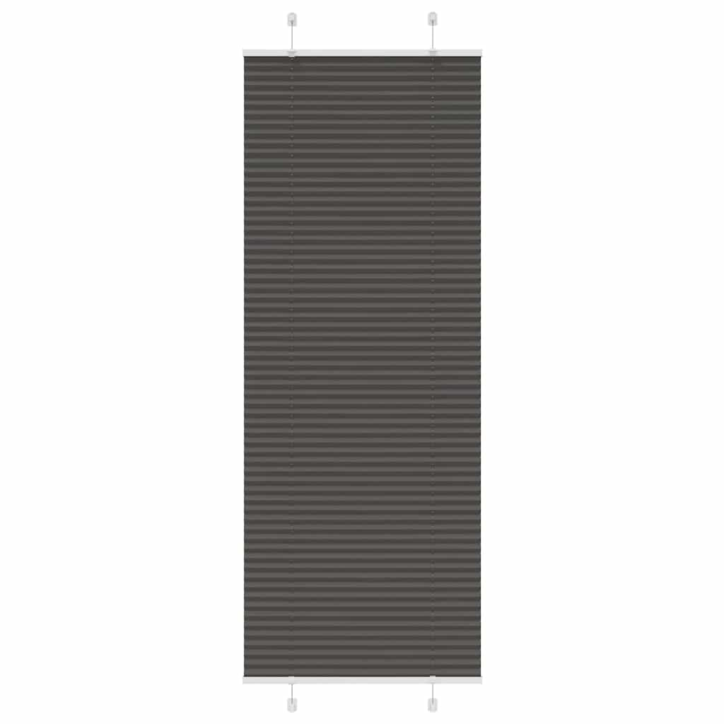 vidaXL Jaluză plisată negru 70x200 cm Lățime țesătură 69,4cm poliester