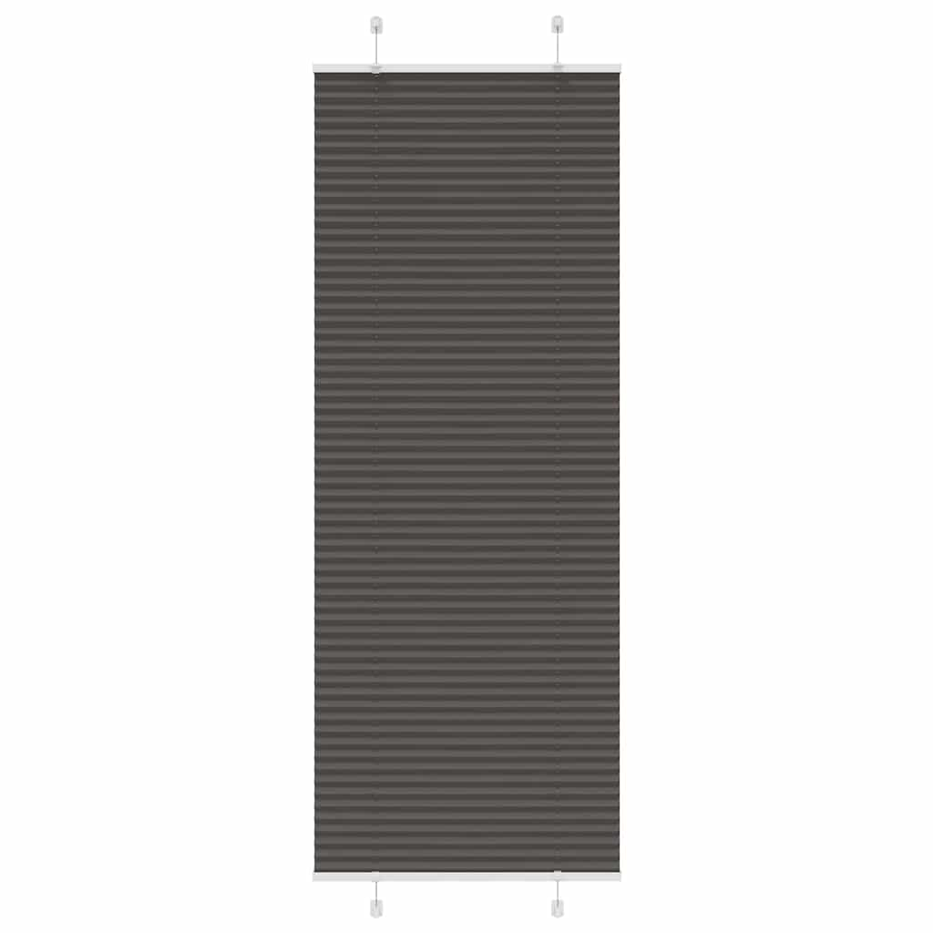 vidaXL Jaluză plisată negru 80x200 cm Lățime țesătură 79,4cm poliester