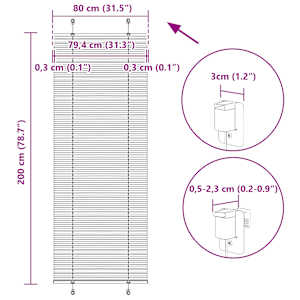 Plisovaná roleta černá 50x200 cm Šířka látky 49,4 cm Polyester - obrázek 14