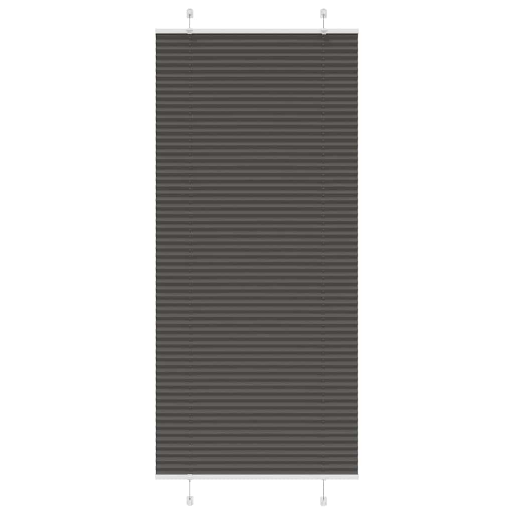 vidaXL Plissee Schwarz 85x200 cm Stoffbreite 84,4 cm Polyester