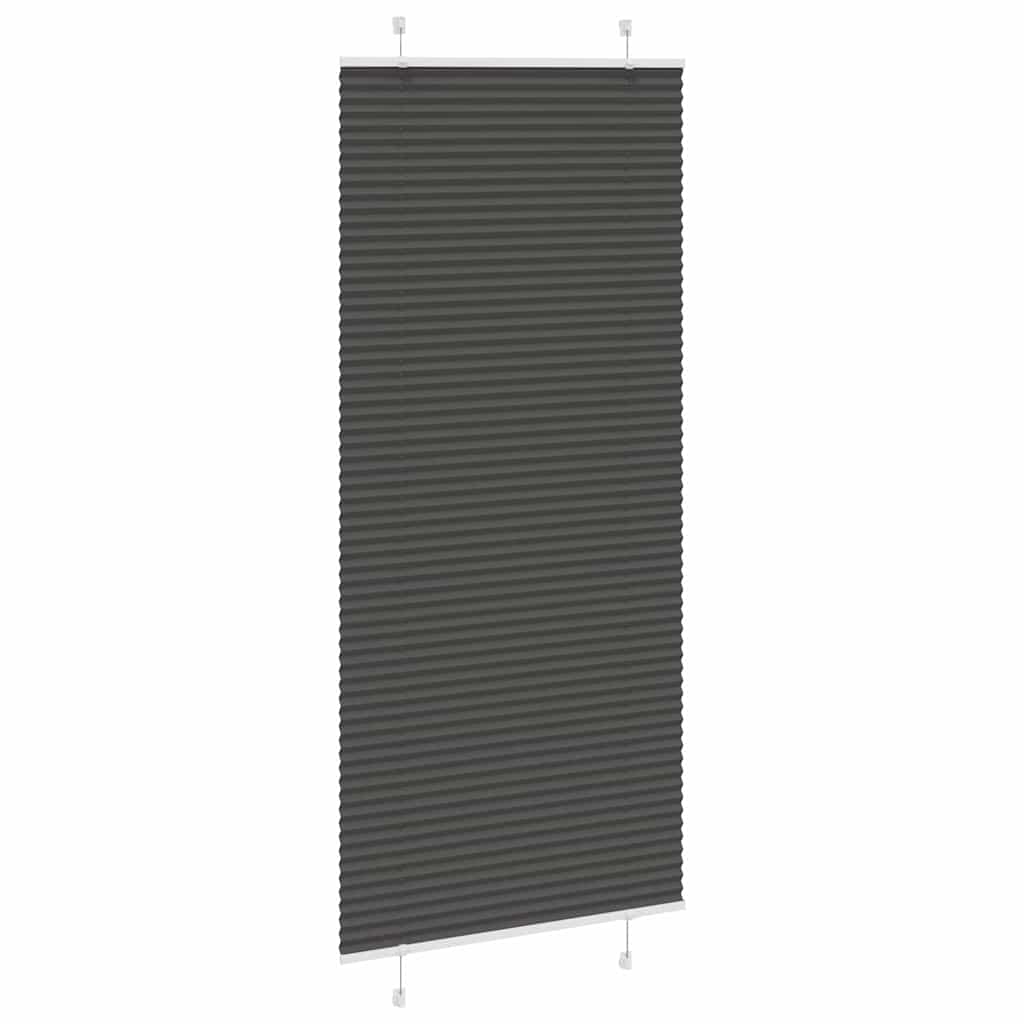 Thumbnail - vidaXL Plissee Schwarz 85x200 cm Stoffbreite 84,4 cm Polyester