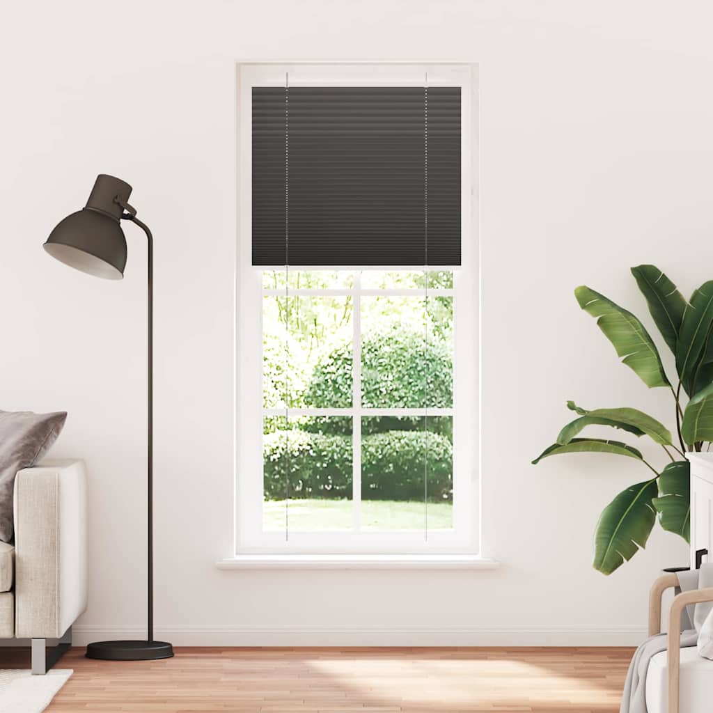 Thumbnail - vidaXL Plissee Schwarz 95x200 cm Stoffbreite 94,4 cm Polyester