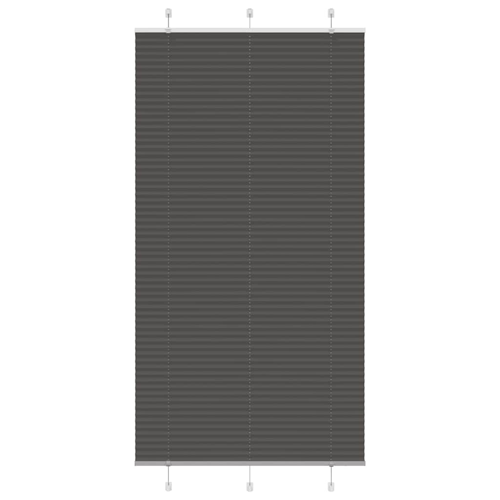 vidaXL Jaluză plisată negru 100x200cm Lățime țesătură 99,4cm poliester