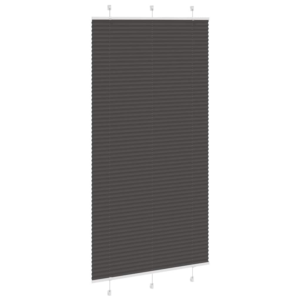 Thumbnail - vidaXL Plissee Schwarz 105x200 cm Stoffbreite 104,4 cm Polyester