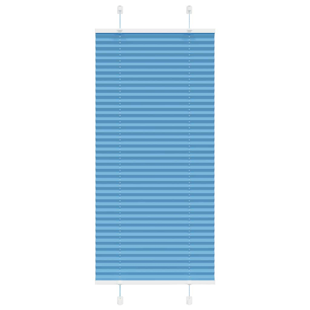 vidaXL Jaluză plisată albastru 55x100 cm Lățime țesătură 54,4 cm