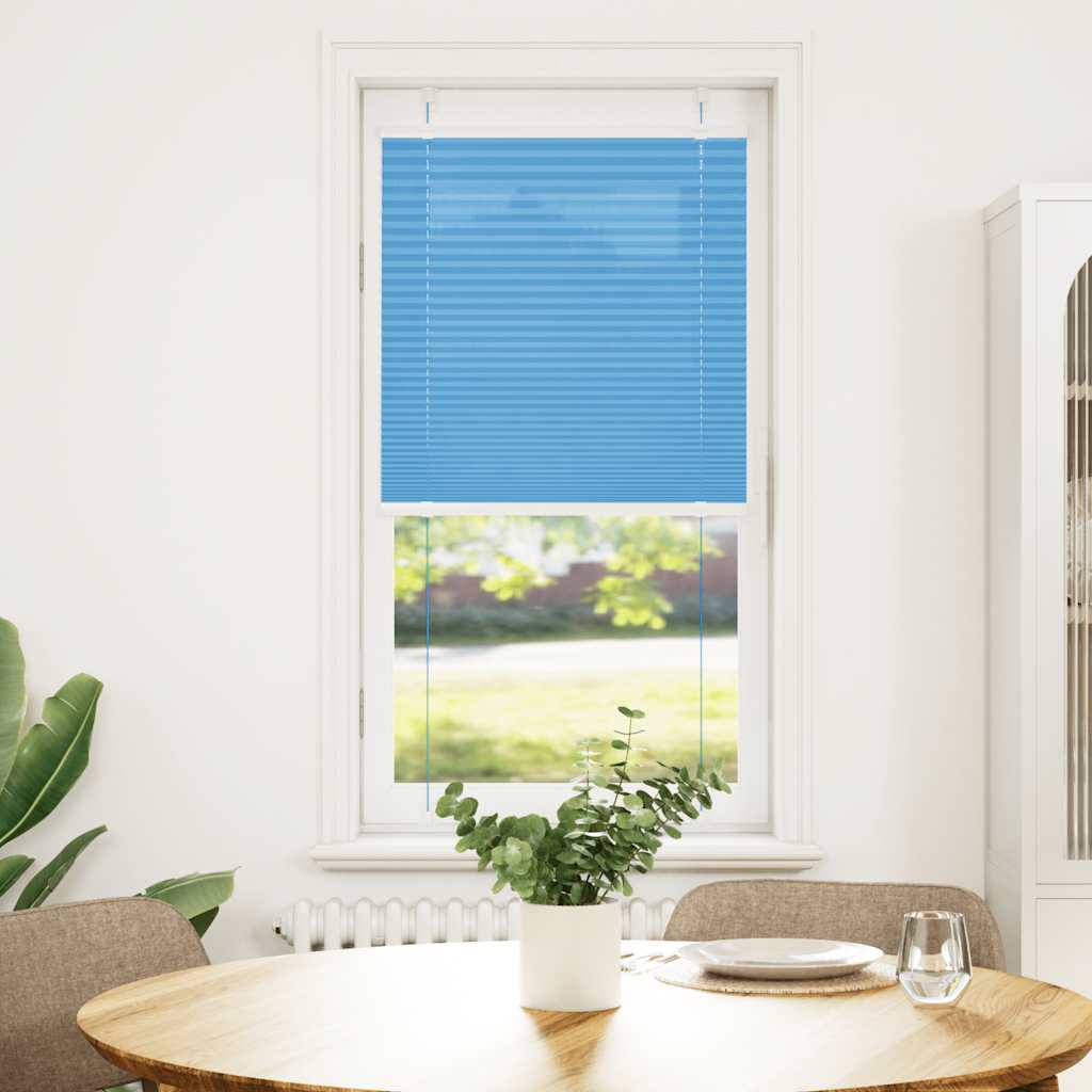 vidaXL Plissé rolgordijn 60x100 cm stofbreedte 59,4 cm polyester blauw afbeelding
