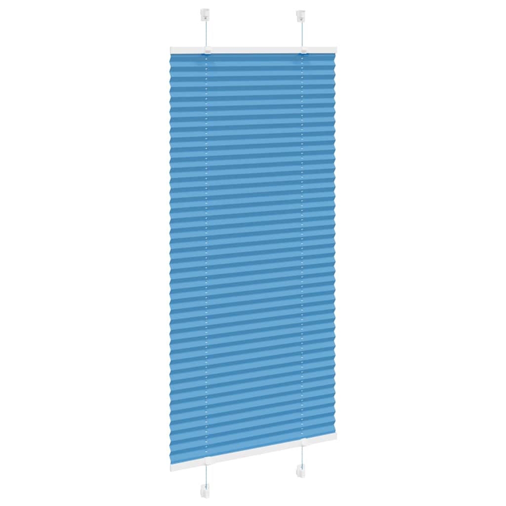 vidaXL - Plissé - rolgordijn - 60x100 - cm - stofbreedte - 59,4 - cm - polyester - blauw