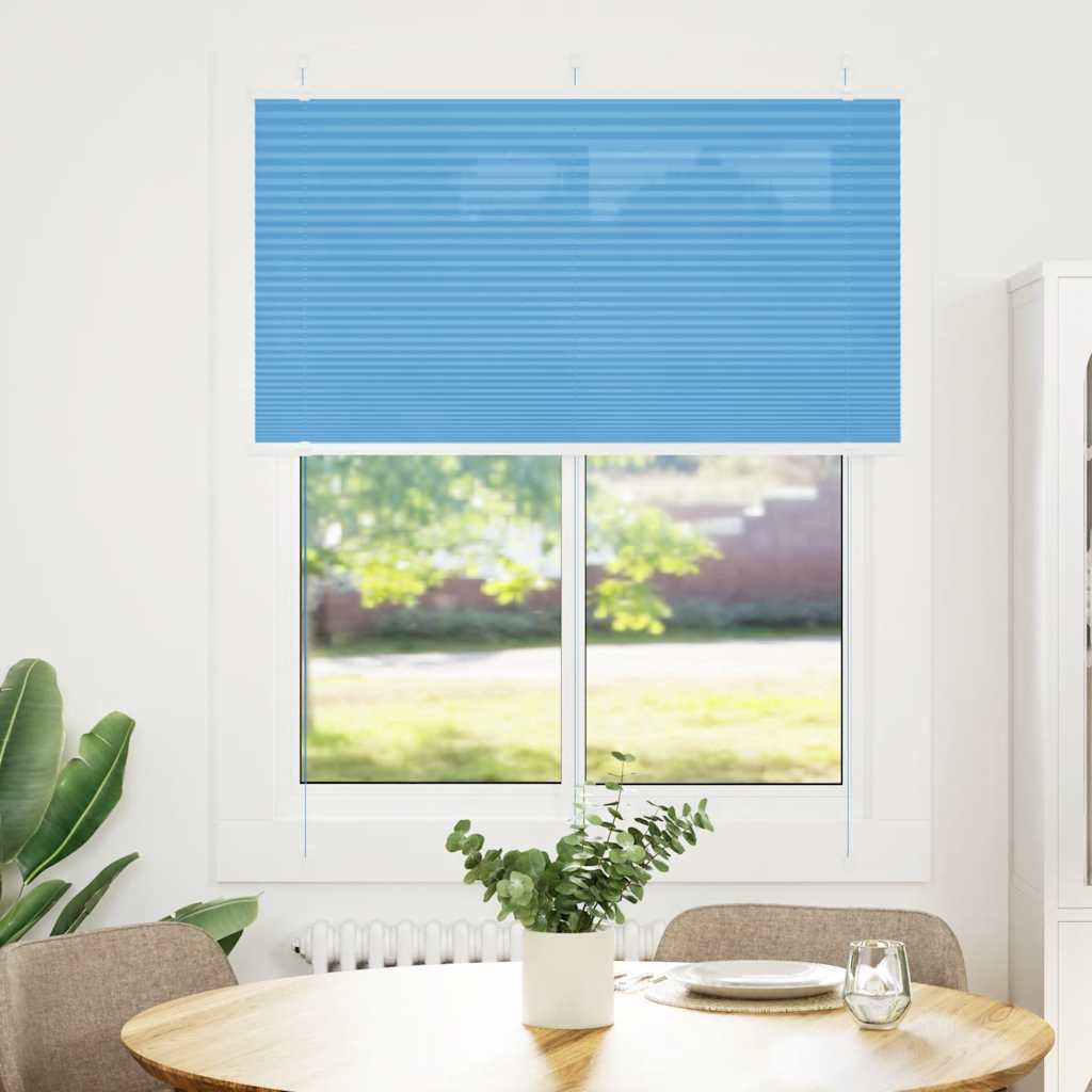 vidaXL Jaluză plisată albastru 105x100 cm Lățime țesătură 104,4 cm