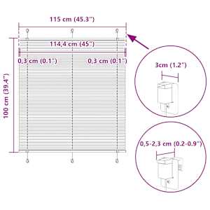 Plisovaná roleta modrá 115x100 cm Šířka látky 114,4cm Polyester - obrázek 14