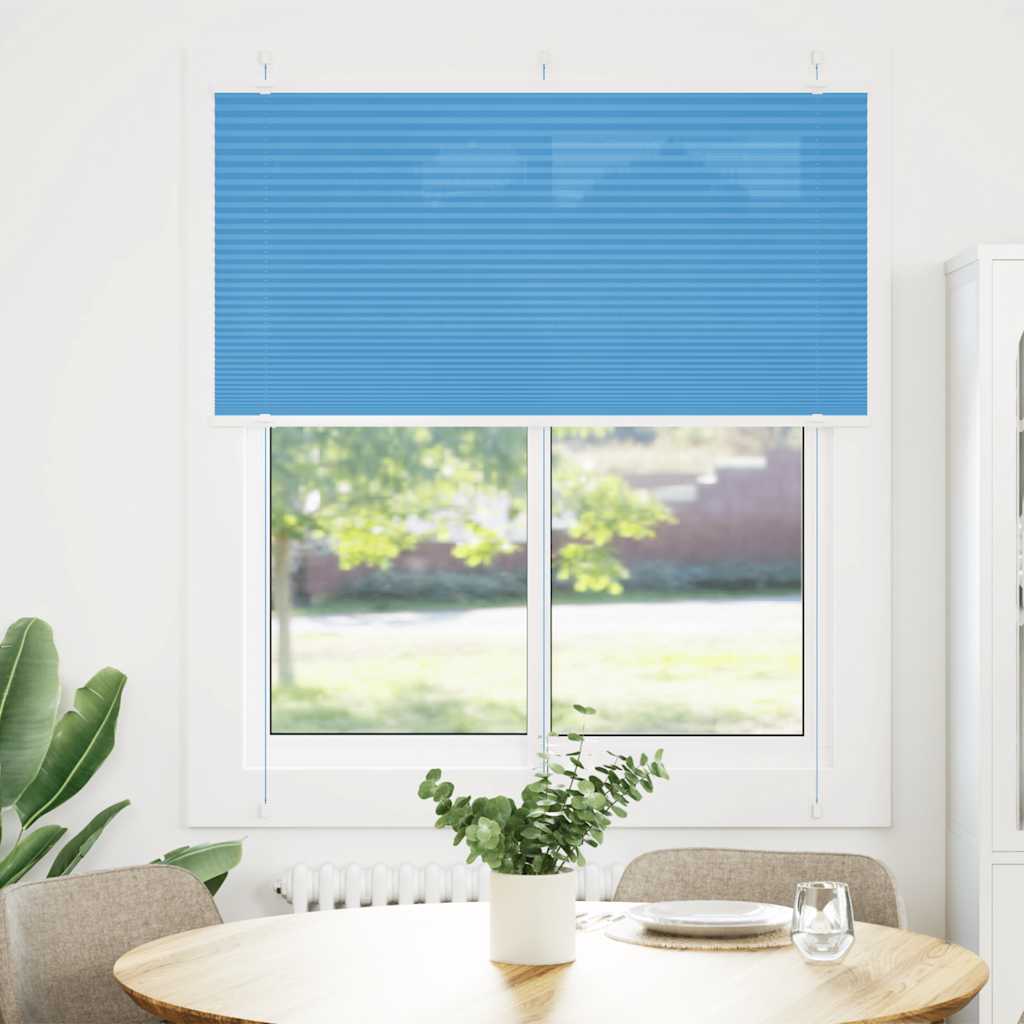 vidaXL Jaluzea plisată Albastru 120x100 cm Lățime țesătură 119,4 cm