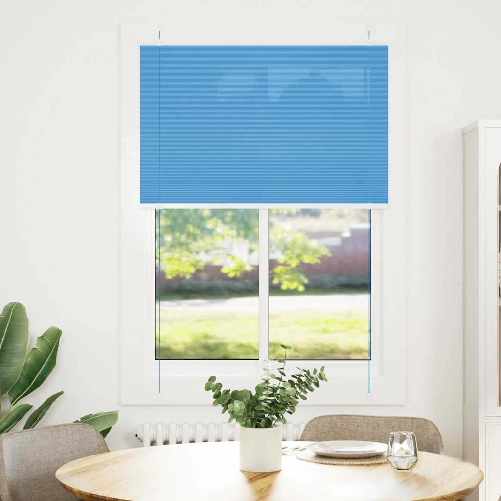 vidaXL plisovaná roleta modrá 95x150 cm Šírka látky 94,4 cm