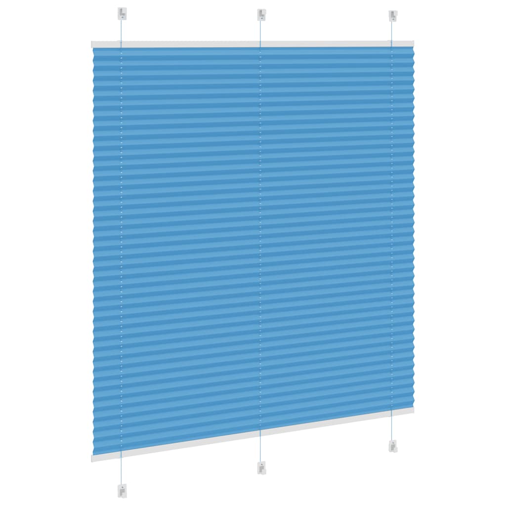 vidaXL Plissé rolgordijn 120x150cm stofbreedte 119,4cm polyester blauw, foto 4