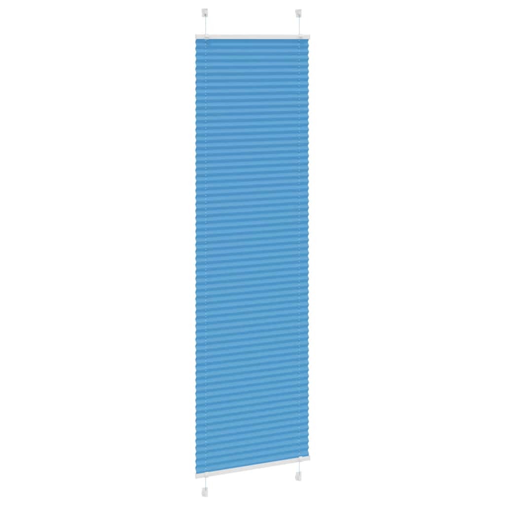 vidaXL Plissé rolgordijn 60x200 cm stofbreedte 59,4 cm polyester blauw, foto 2
