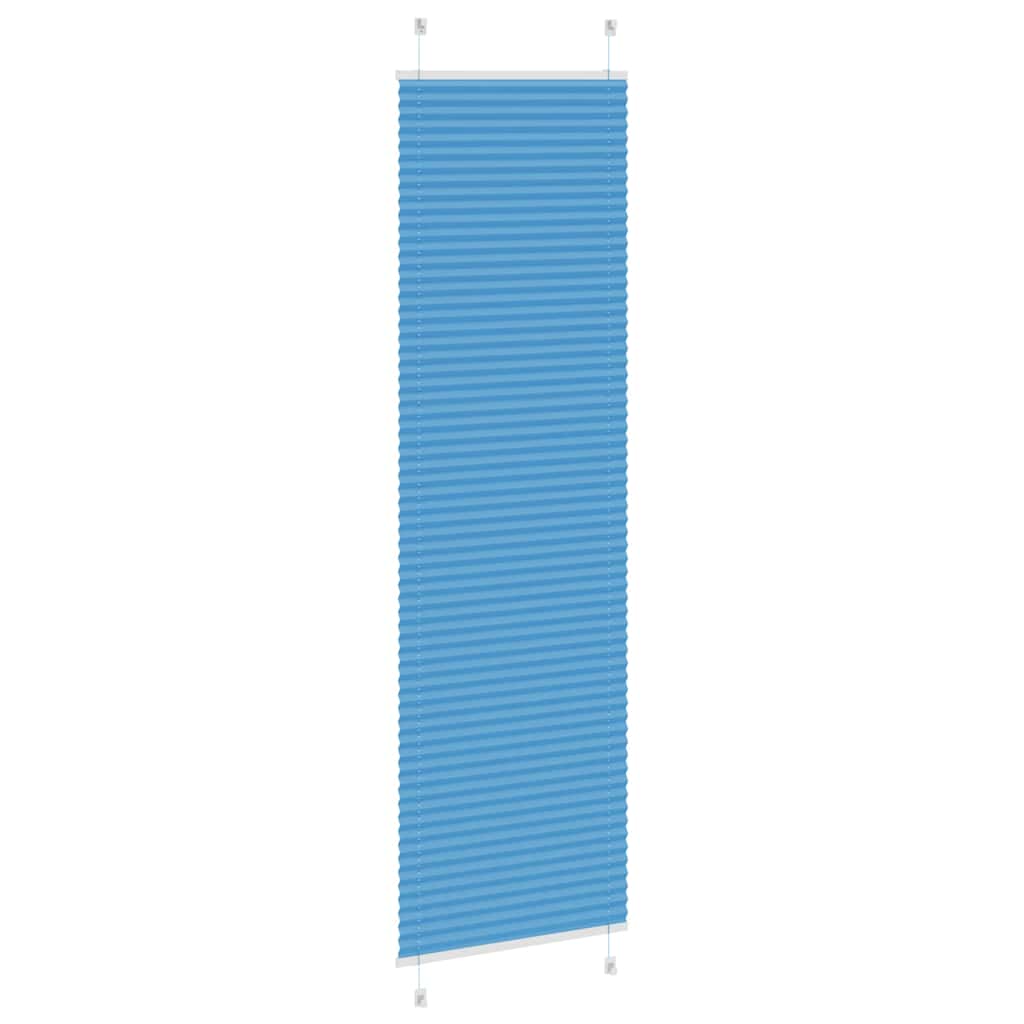 vidaXL Plissé rolgordijn 60x200 cm stofbreedte 59,4 cm polyester blauw, foto 4