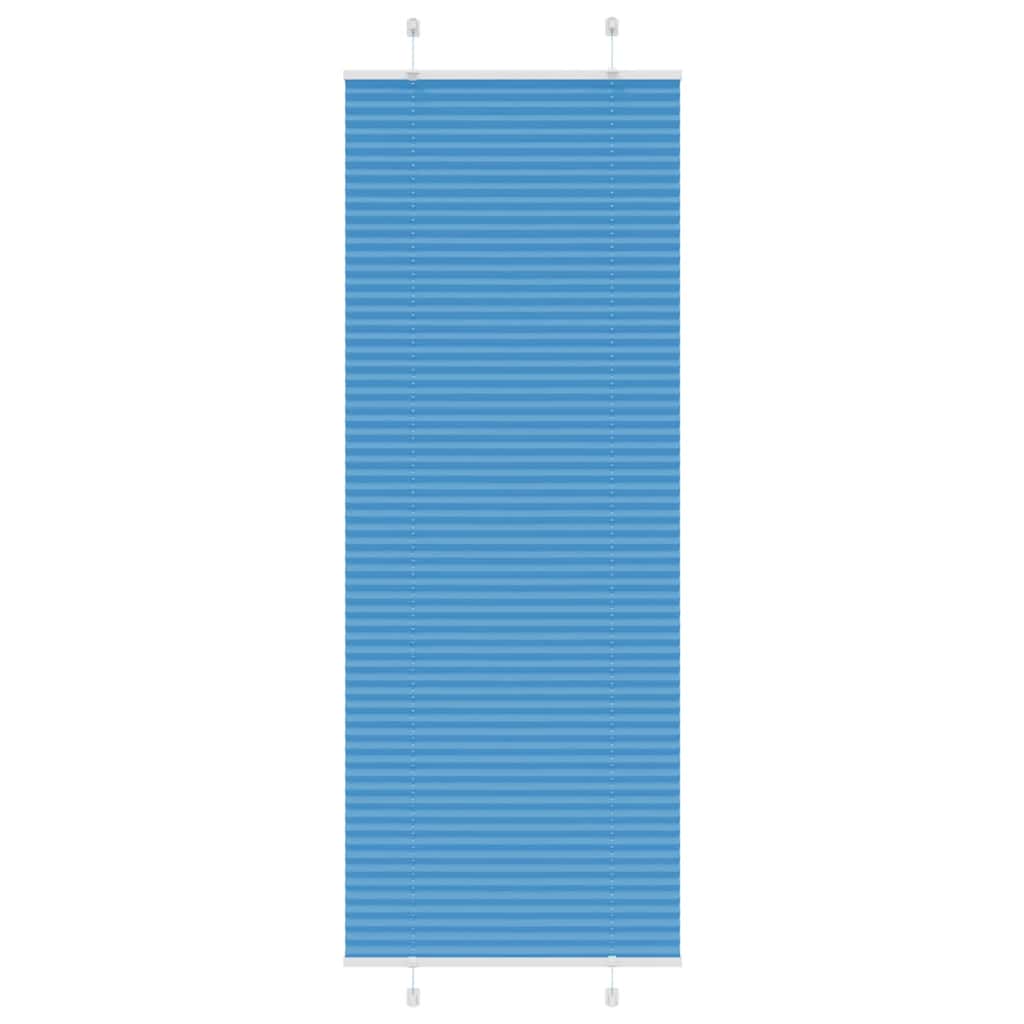 vidaXL Plisovaná roleta modrá 75x200 cm Šírka látky 74,4 cm Polyester