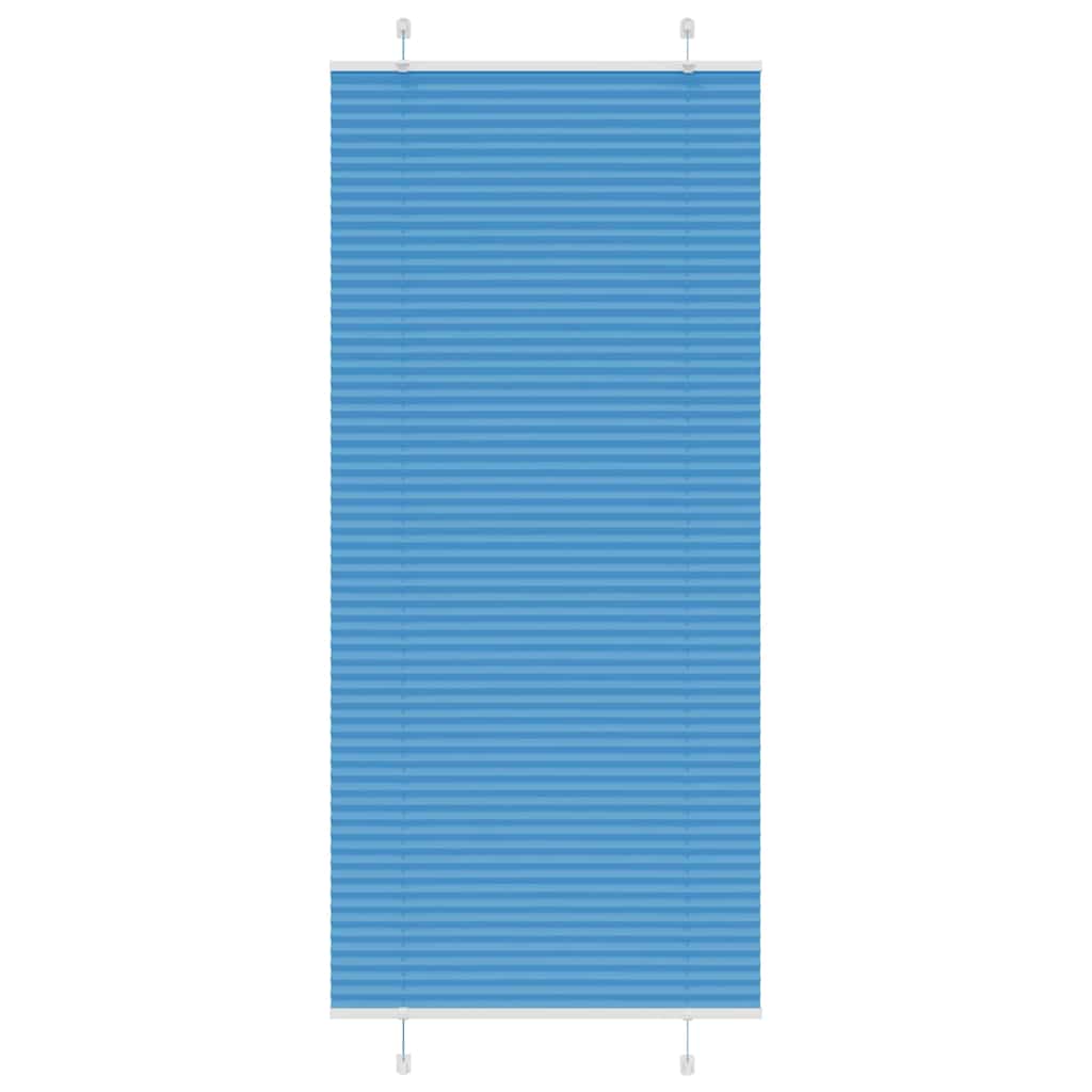 vidaXL Plisovaná roleta modrá 90x200 cm Šířka látky 89,4 cm Polyester