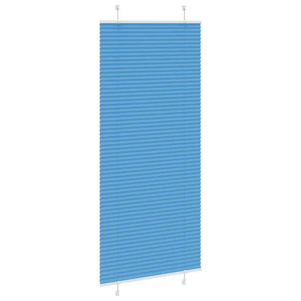 vidaXL Plissé rolgordijn 90x200 cm stofbreedte 89,4 cm polyester blauw, foto 4