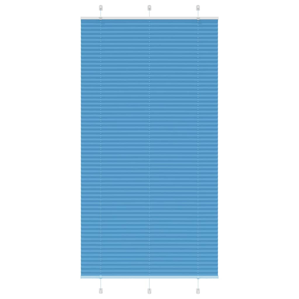 vidaXL Plissee Blau 110x200 cm Stoffbreite 109,4 cm Polyester