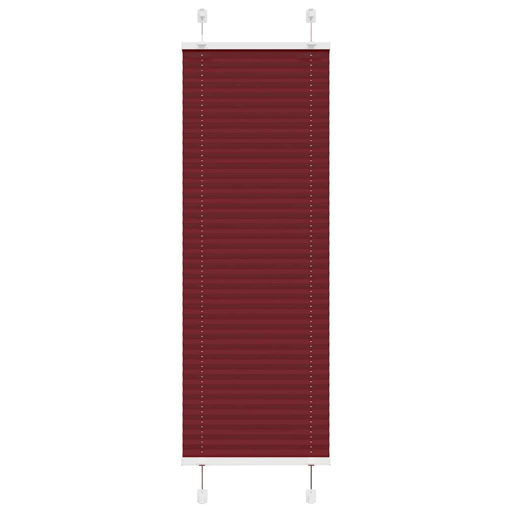 vidaXL Jaluză plisată Bordeaux Roșu 40x100 cm Lățime țesătură 39,4 cm