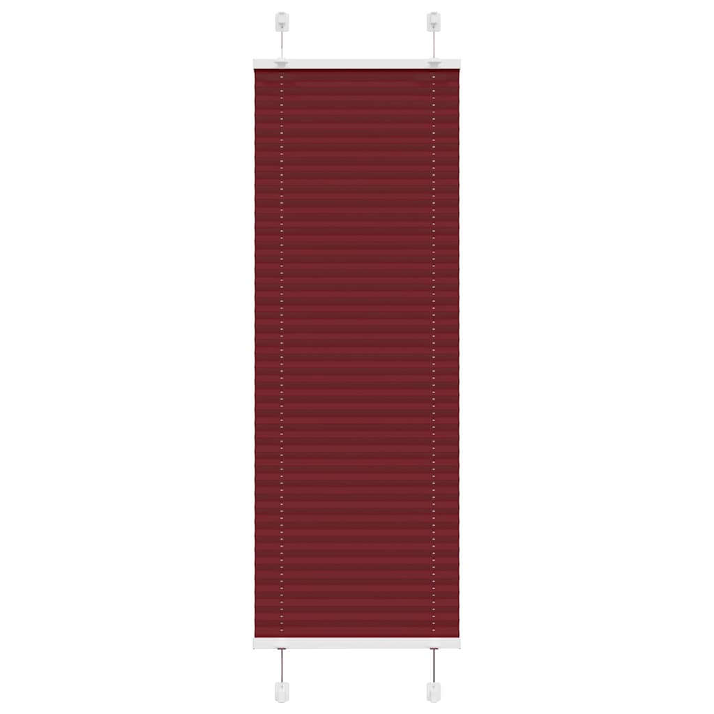 vidaXL Jaluză plisată Bordeaux Roșu 45x100 cm Lățime țesătură 44,4 cm