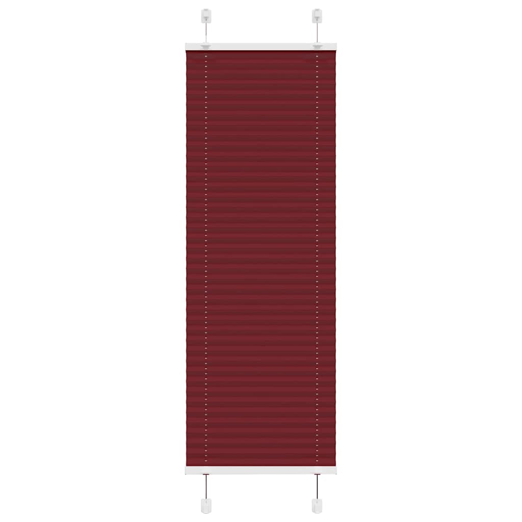 vidaXL Jaluză plisată Bordeaux Roșu 50x100 cm Lățime țesătură 49,4 cm