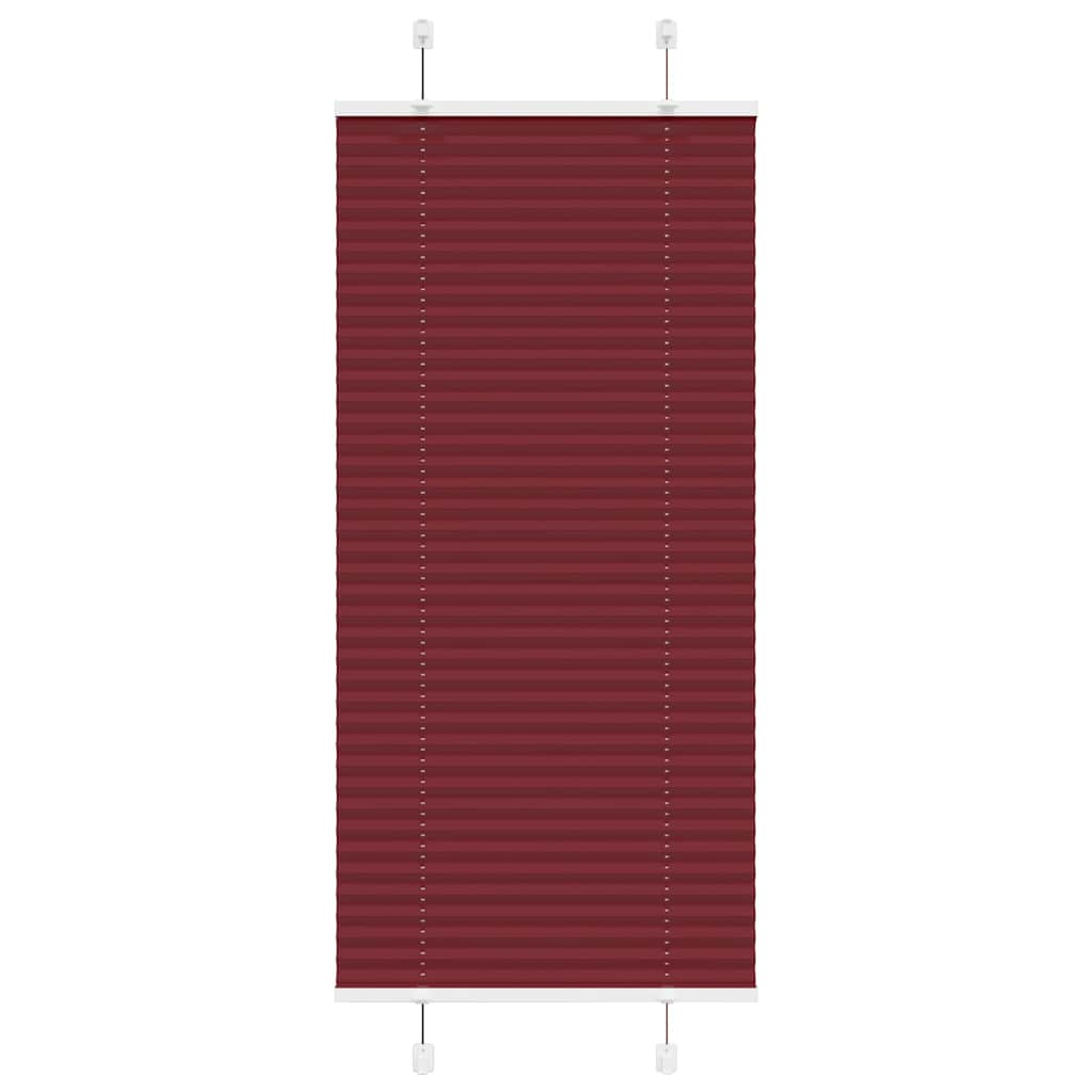 vidaXL Jaluză plisată Bordeaux Roșu 55x100 cm Lățime țesătură 54,4 cm