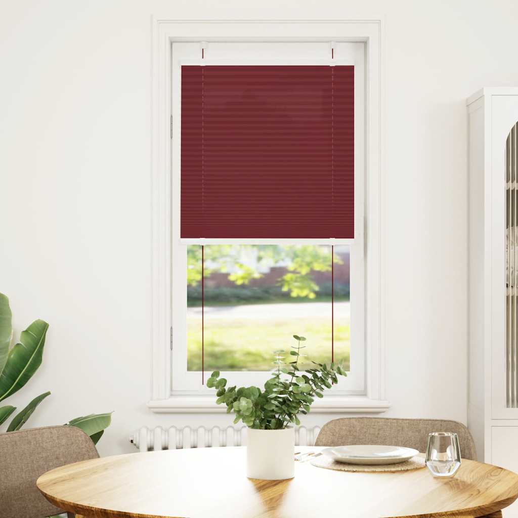 vidaXL Plissé rolgordijn 55x100 cm stofbreedte 54,4 cm bordeauxrood afbeelding