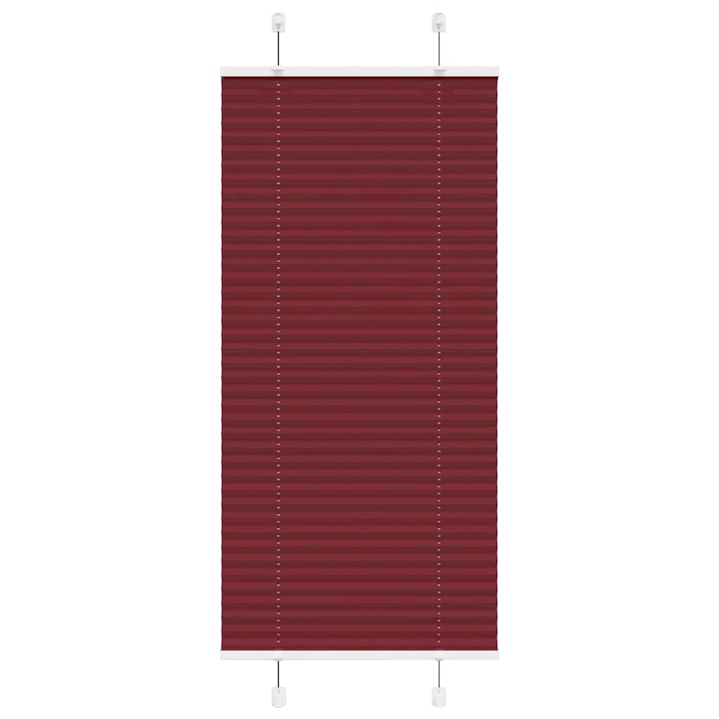 vidaXL Plissee Bordeauxrot 65x100 cm Stoffbreite 64,4 cm Polyester