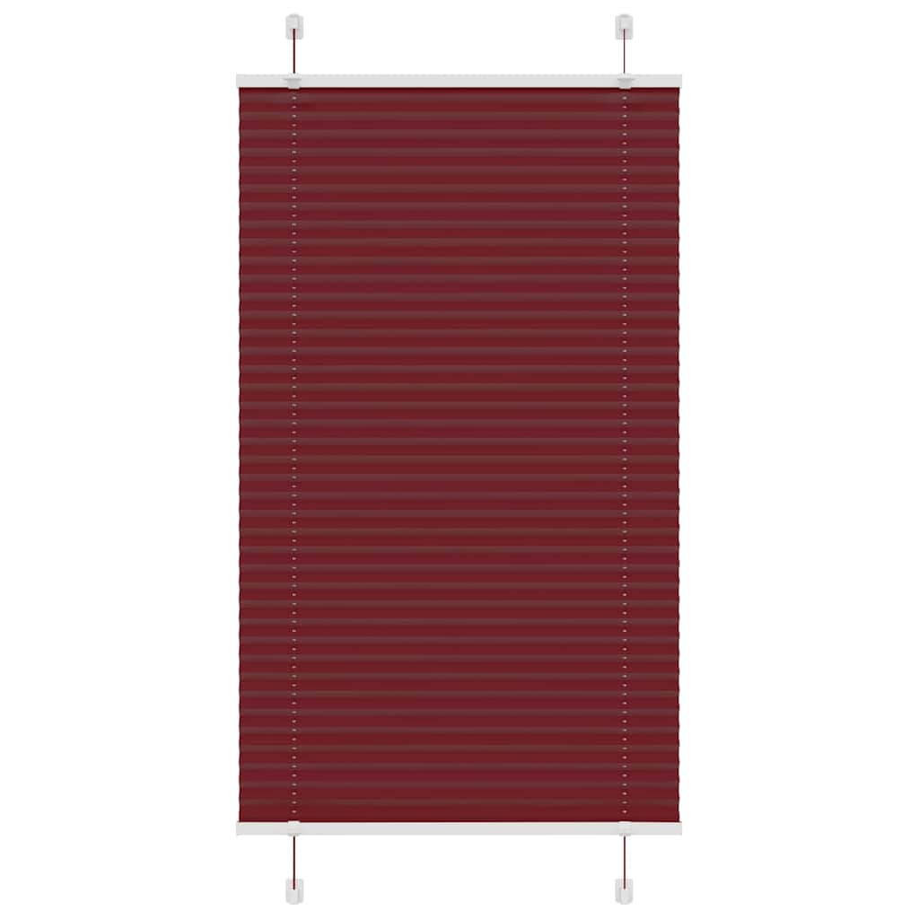 vidaXL Jaluză plisată Bordeaux Roșu 70x100 cm Lățime țesătură 69,4 cm