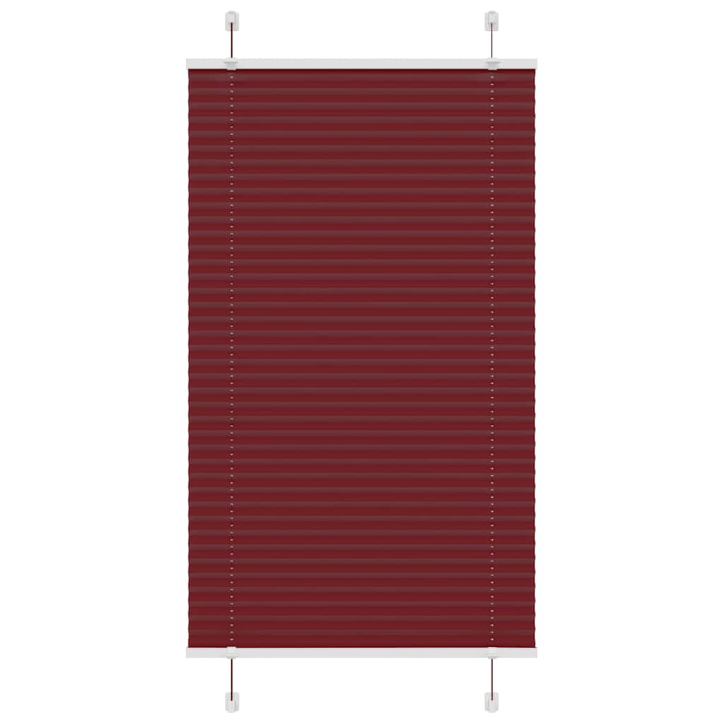 vidaXL Jaluză plisată Bordeaux Roșu 75x100 cm Lățime țesătură 74,4 cm