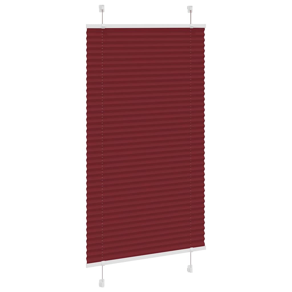 Thumbnail - vidaXL Plissee Bordeauxrot 75x100 cm Stoffbreite 74,4 cm Polyester
