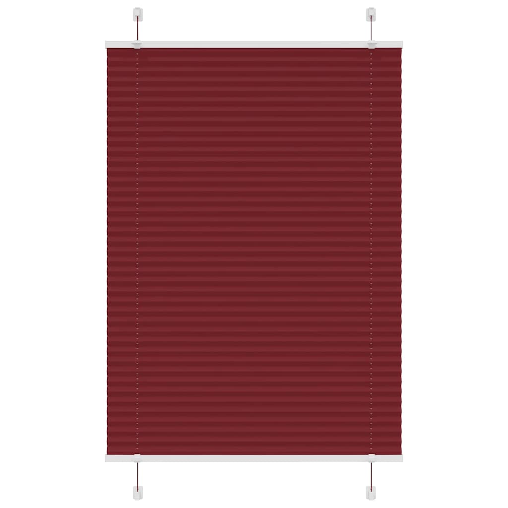 vidaXL Plissee Bordeauxrot 85x100 cm Stoffbreite 84,4 cm Polyester