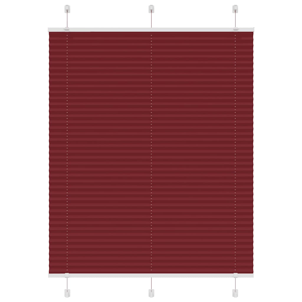 vidaXL Plissee Bordeauxrot 105x100 cm Stoffbreite 104,4 cm Polyester