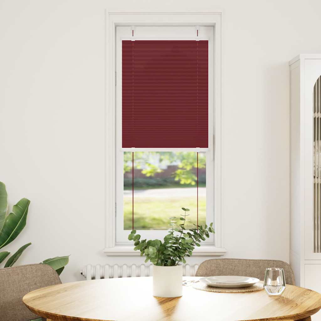 vidaXL Plissé rolgordijn 45x150 cm stofbreedte 44,4 cm bordeauxrood afbeelding