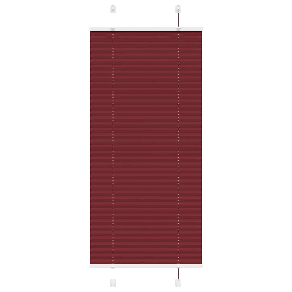 vidaXL Jaluză plisată Bordeaux Roșu 55x150 cm Lățime țesătură