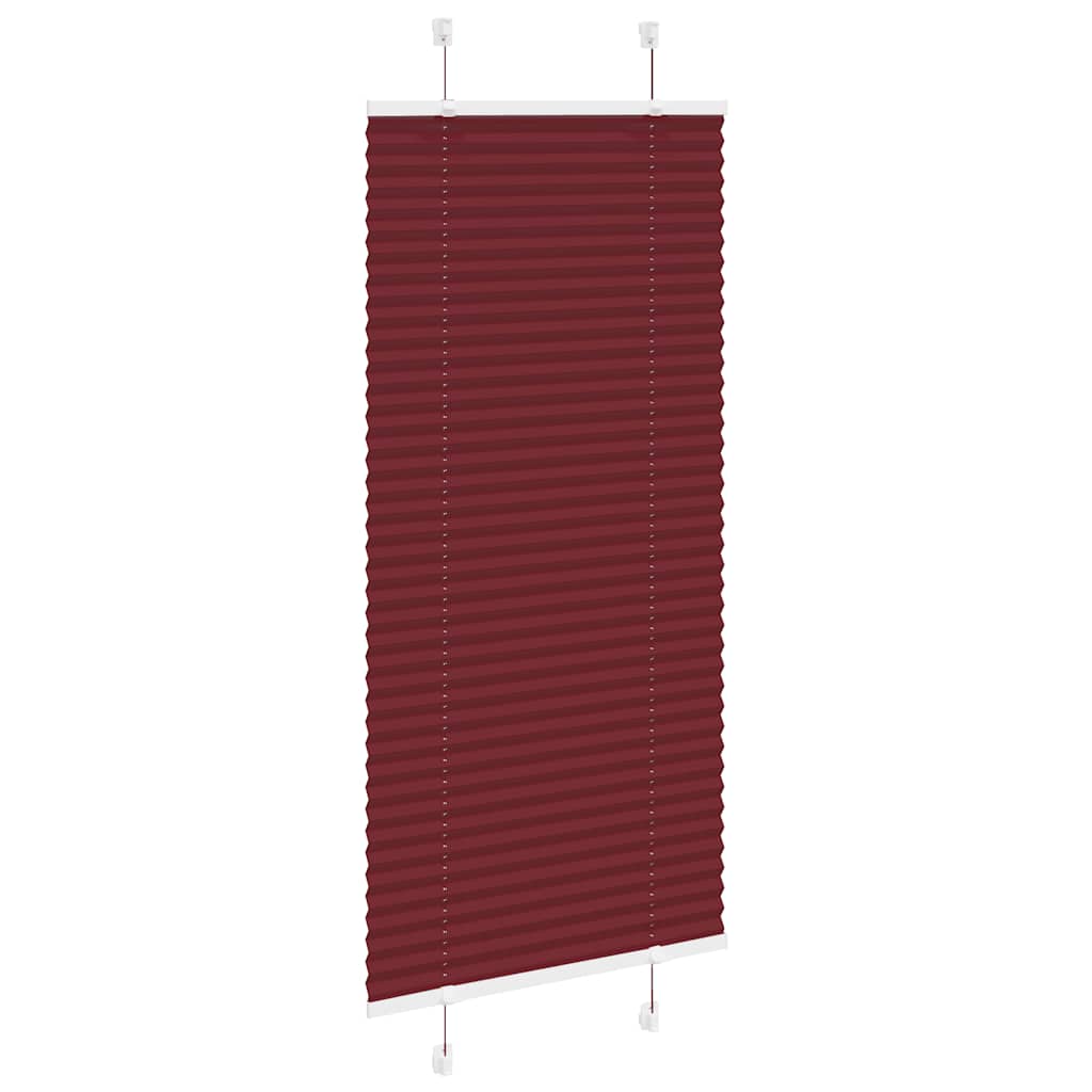 Thumbnail - vidaXL Plissee Bordeauxrot 55x150 cm Stoffbreite 54,4 cm Polyester