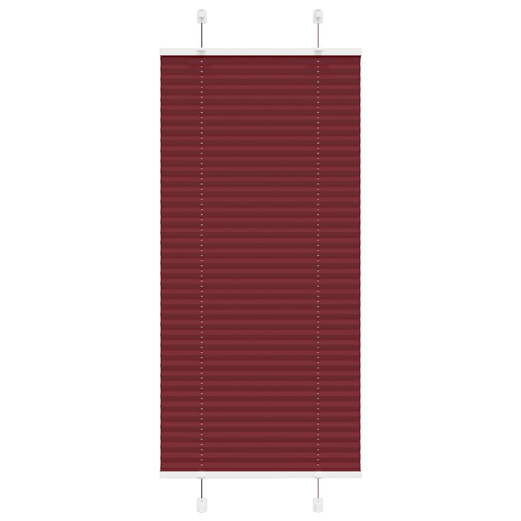 vidaXL Jaluză plisată Bordeaux Roșu 60x150 cm Lățime țesătură