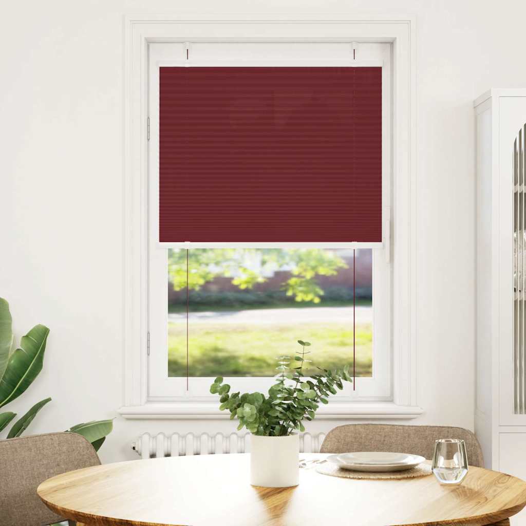vidaXL Plissé rolgordijn 70x150 cm stofbreedte 69,4 cm bordeauxrood afbeelding