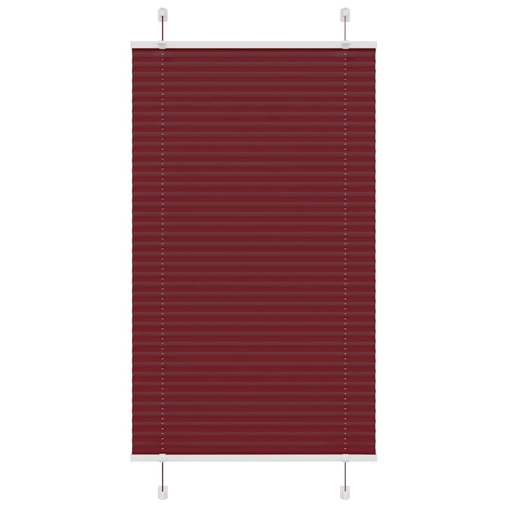 vidaXL Jaluză plisată Bordeaux Roșu 75x150 cm Lățime țesătură 74,4 cm