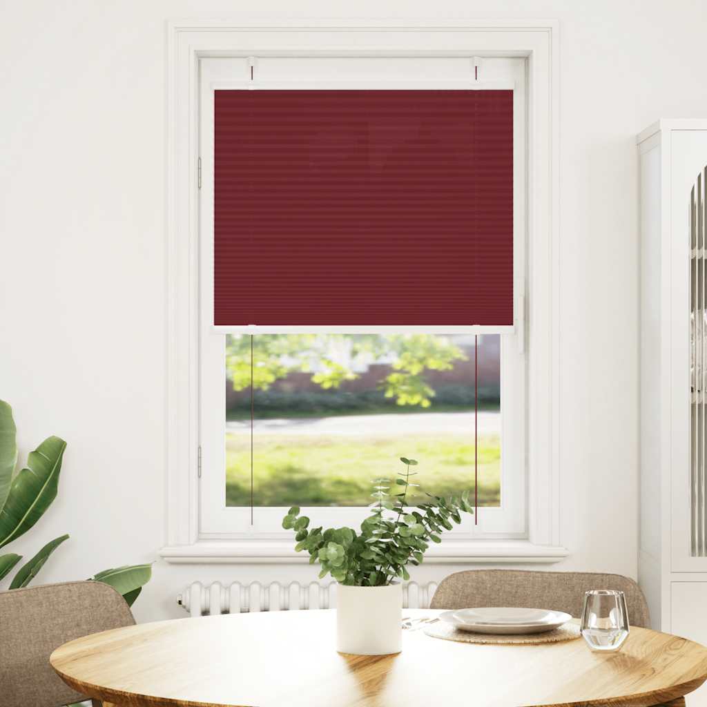 vidaXL Plissé rolgordijn 75x150 cm stofbreedte 74,4 cm bordeauxrood afbeelding