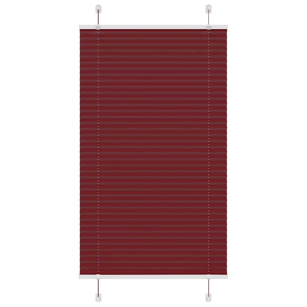 vidaXL Jaluză plisată Bordeaux Roșu 80x150 cm Lățime țesătură 79,4 cm