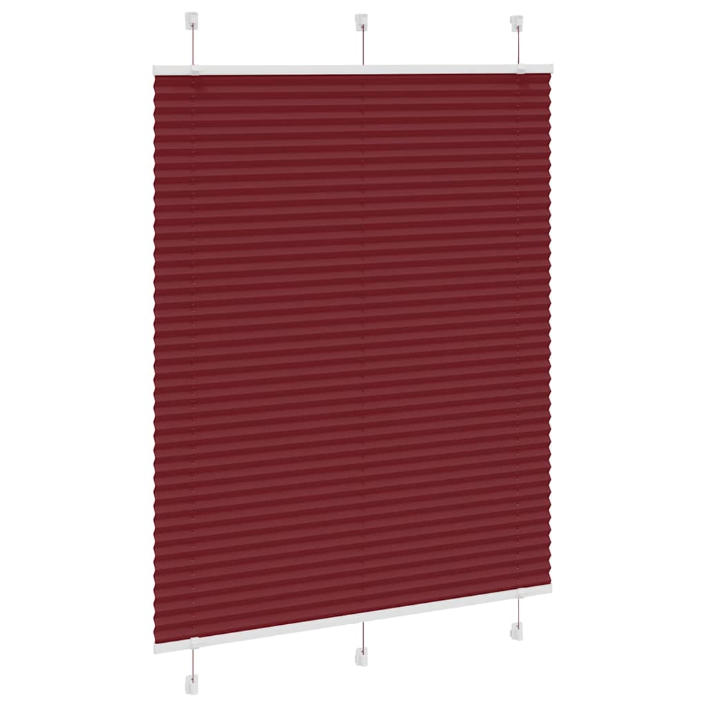 Thumbnail - vidaXL Plissee Bordeauxrot 110x150 cm Stoffbreite 109,4 cm Polyester