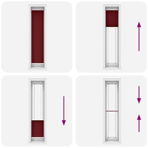 Plisovaná roleta Bordeauxská červená 45x200 cm Šířka látky - obrázek 5